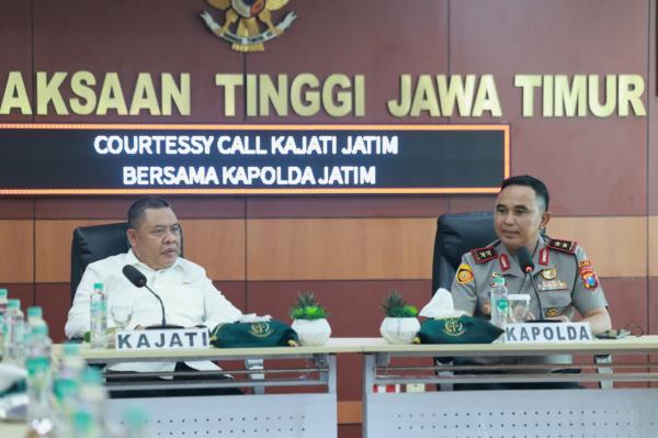 Kapolda Jatim Kunjungi Kajati, Perkuat Koordinasi Penegakan Hukum