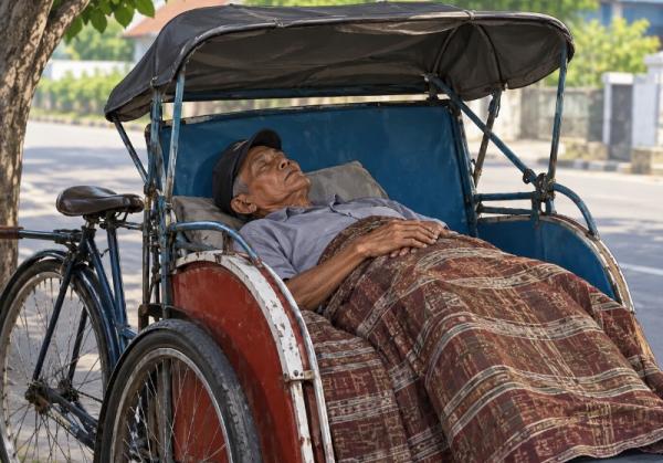 Miris, Kakek Tukang Becak di Pemalang Ditemukan Meninggal di Atas Becak