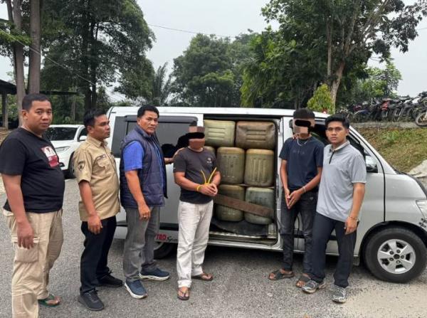 Polres Kuansing Amankan 2.400 Liter Pertalite Ilegal, Dua Pelaku Ditangkap