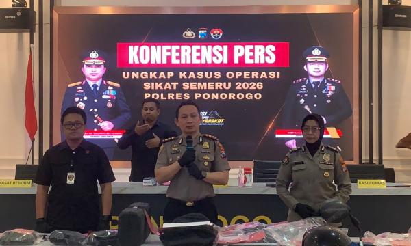 Operasi Sikat Semeru 2026 di Ponorogo Ungkap 11 Kasus Pencurian, 14 Orang Diamankan