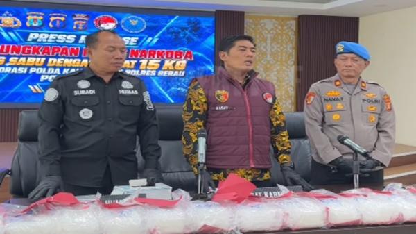 Polres Berau Gagalkan Pengiriman 15 Kg Sabu ke Samarinda, 2 Kurir Ditangkap