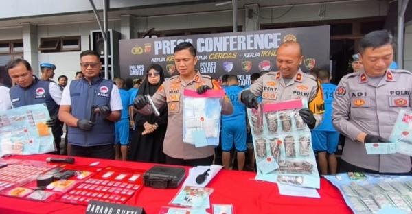 Peredaran Narkoba di Garut Terbongkar! 27 Tersangka Diciduk, Barang Bukti Tembus Rp1 Miliar