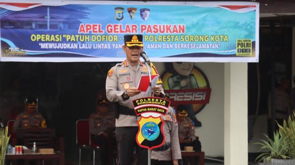 Polresta Sorong Kota Gelar Operasi Patuh Dofior 2026, Kapolresta : Kerjakan Tugas Secara Profesional