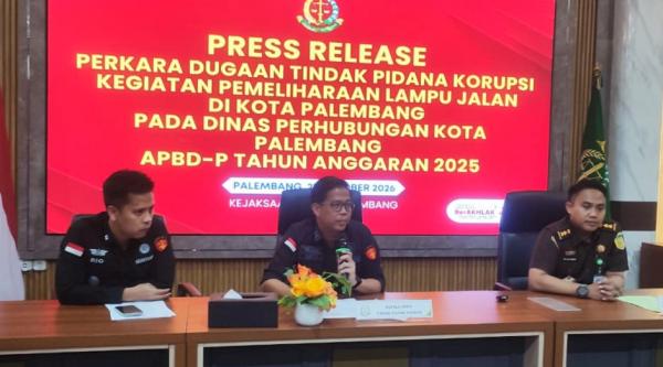 Kasus Dugaan Korupsi Lampu Jalan Dishub Palembang, Kejari Tetapkan PPK dan Penyedia Jadi Tersangka