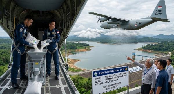Atasi Krisis Air Batam, Operasi Modifikasi Cuaca Sasar Kawasan Waduk