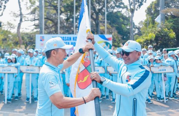 Wali Kota Dedie Rachim Lepas Kontingen Porprov XV Jawa Barat, Kota Bogor Targetkan 100 Emas