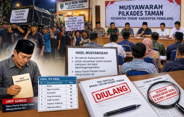 Tok! Tes Tertulis Bakal Calon Kades Taman Akhirnya Diulang Usai Diprotes Massa dan Diduga Janggal
