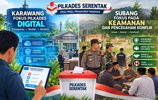 Mengawal Pilkades 2026, Karawang Bicara Teknologi, Subang Bicara Keamanan