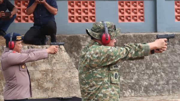 Perkuat Sinergitas TNI–Polri, Kodim 0411/LT Sambangi Mako Brimob di Gunung Sugih