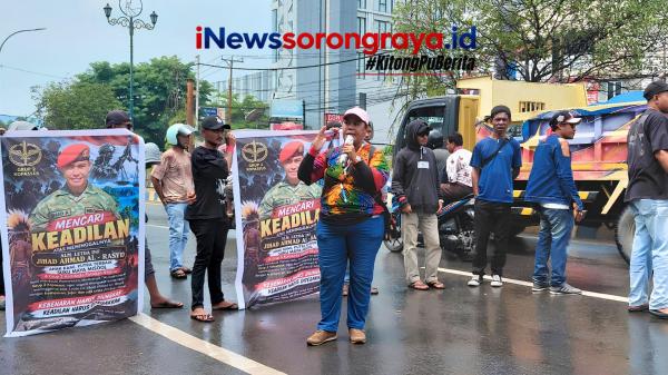 Kerabat Letda Jihad Al-Rasyid Demo di Kota Sorong, Desak Kopassus Usut Tuntas Kematian Yang Janggal