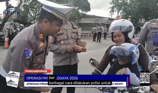 Video Operasi Patuh Lodaya 2026, Polisi Bagi-Bagi Cokelat dan Tahu Krispi di Pangandaran