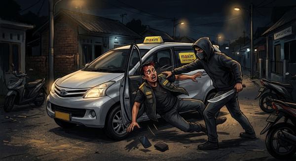Diserang Pakai Golok Hingga 22 Jahitan, Driver Taksi Online Jadi Korban Begal di Tangerang