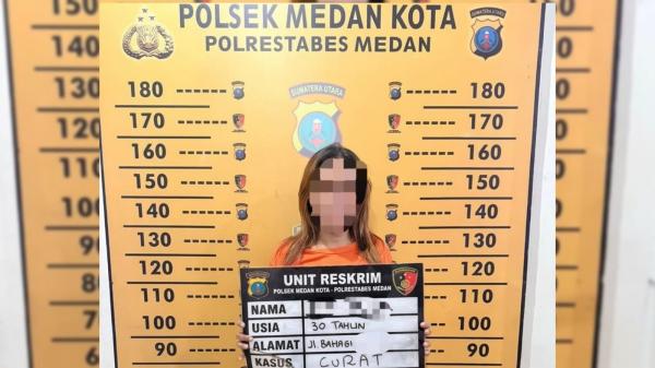 Hasil Curi Tabung Gas Dijual ke Kedai Tuak, Residivis Mucikari Digulung Polsek Medan Kota