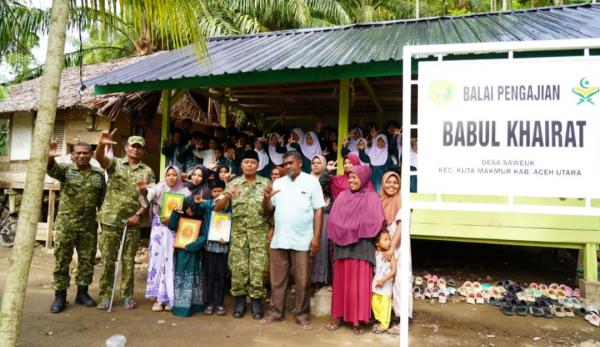 Korem Lilawangsa Fasilitasi Tempat Belajar Nyaman bagi Anak-anak di Aceh