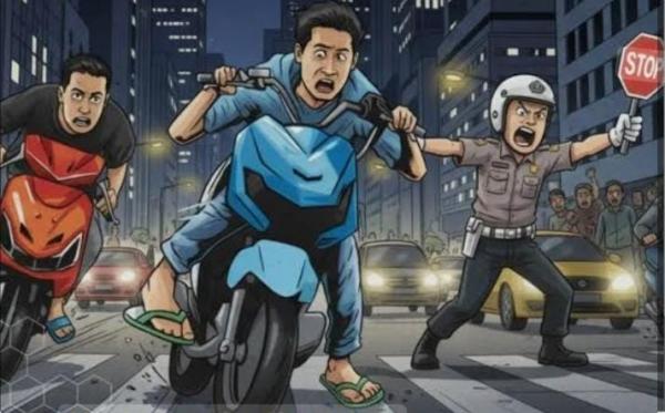 10 Remaja Diamankan Polisi Saat Penindakan Balap Liar di Ciruas, Empat Motor Disita