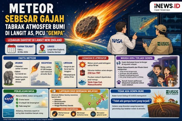 Meteor yang Tabrak Atmosfer...