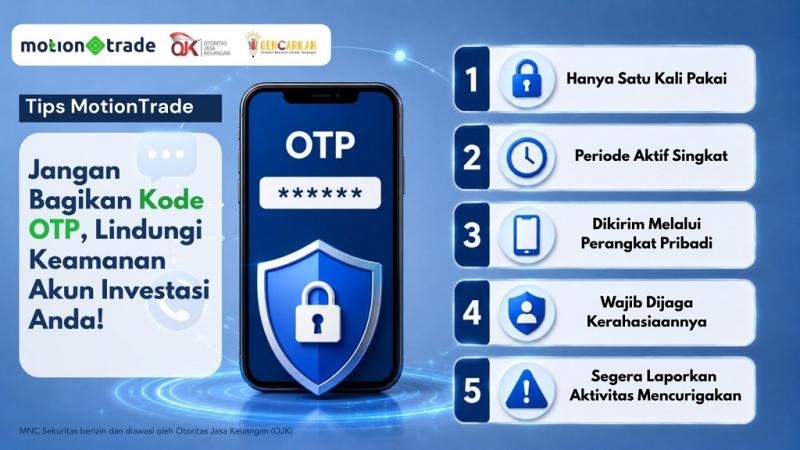 Tips MotionTrade: Jangan Bagikan Kode OTP, Lindungi Keamanan Akun Investasi Anda!