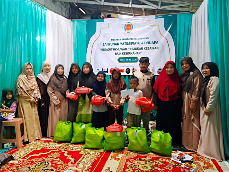 Gandeng Sahabat Berbagi Tangsel, Pegadaian CPS Pondok Aren Gelar Santunan Yatim dan Dhuafa