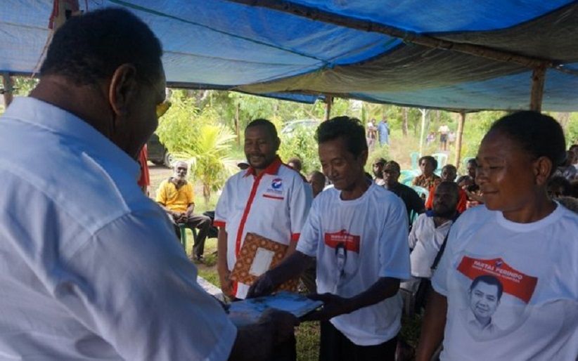 Perindo Lantik Pengurus se-Tingkat DPC di Perbatasan RI-Papua Nugini