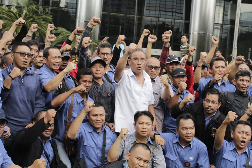 Cek Perkembangan Kasus Dugaan Korupsi di JITC, Serikat Pekerja Datangi KPK  - Bagian 1