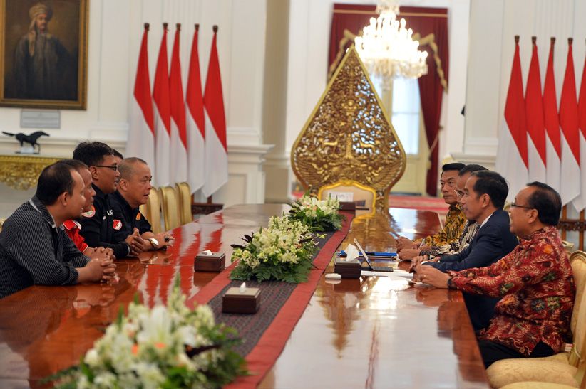 Presiden Jokowi Dengar Keluhan Pengemudi Ojek Online di Istana - Bagian 3