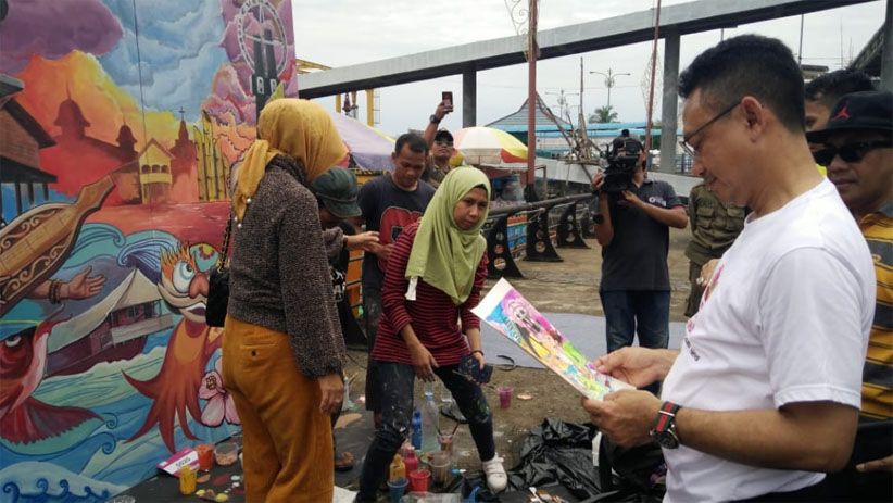 Keren, Lomba Mural FPL Pontianak Digelar di Tepi Sungai Kapuas - Bagian 3