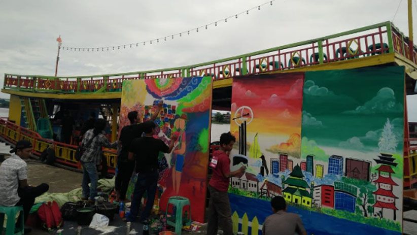 Keren, Lomba Mural FPL Pontianak Digelar di Tepi Sungai Kapuas - Bagian 7
