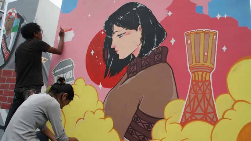 Puluhan Seniman Medan Adu Kreativitas di Lomba Mural Festival Pesona Lokal - Bagian 3