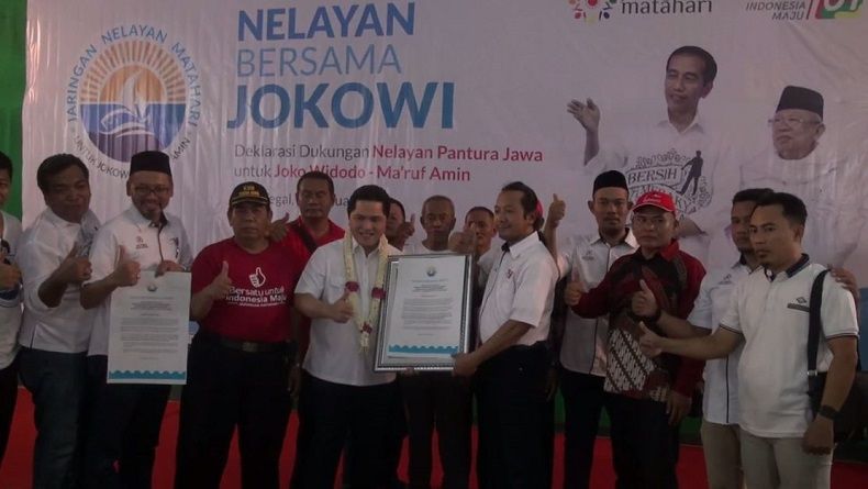 Ribuan Nelayan Pantura Jawa dan Lampung Deklarasi Dukung Jokowi-Ma'ruf