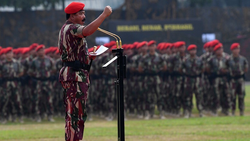 Pakai Baret Merah, Prabowo Hadiri HUT Kopassus - Bagian 3
