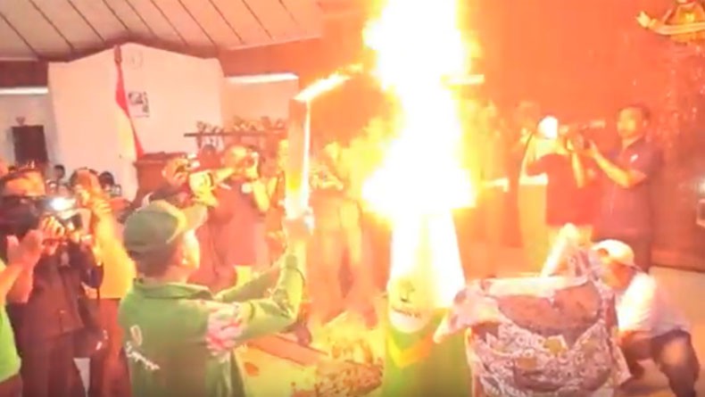 Api Abadi Porprov Sambar Kerumunan Panitia, 2 Orang Luka Bakar