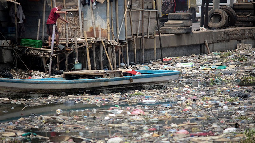 Penampakan Kali Apuran Tangerang Tercemar Limbah dan Sampah - Bagian 2