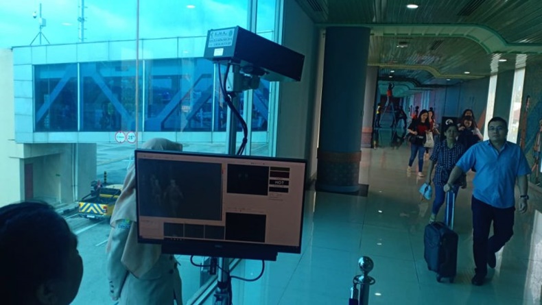 Cegah Wabah Virus Korona, Bandara SMB II Palembang Pasang Thermal Scanner