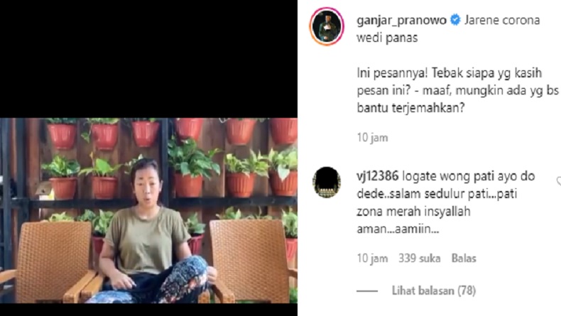 Ganjar Pranowo Unggah Video Artis Soimah soal Larangan Mudik