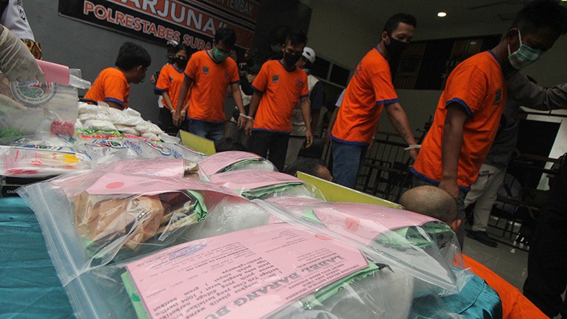 Polrestabes Surabaya Sita 11,2 Kg Sabu Hasil Ungkap 23 Kasus Narkoba - Bagian 2