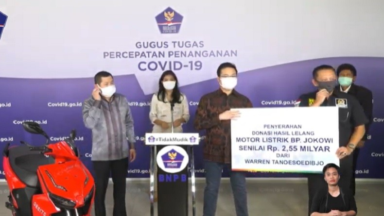 Putra Hary Tanoesoedibjo Jadi Pemenang Lelang Motor Listrik Jokowi