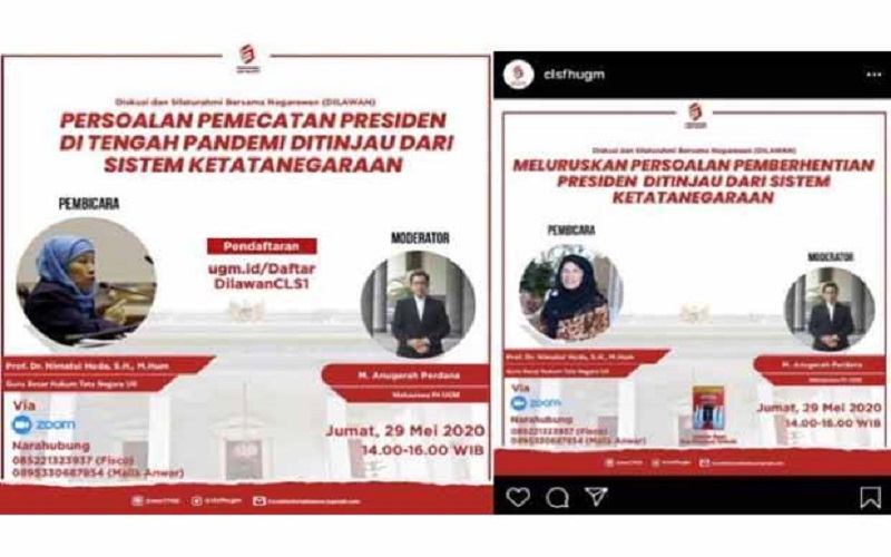 Tema Diskusi 'Pemecatan Presiden' CLS FH UGM Tuai Polemik