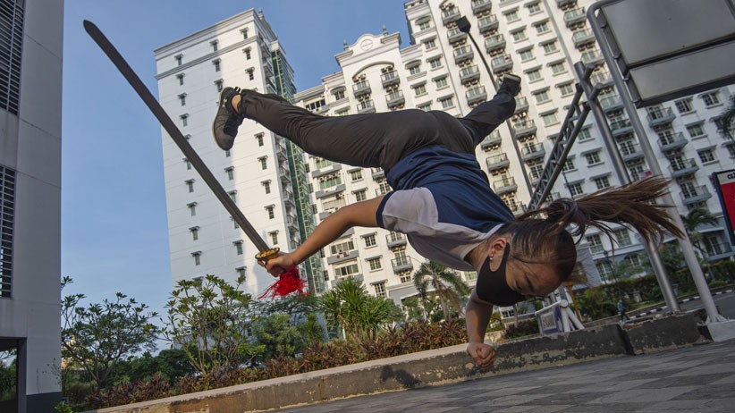 Melihat Atlet Wushu Nadya Permata Berlatih di Tengah Pandemi Covid-19 - Bagian 1