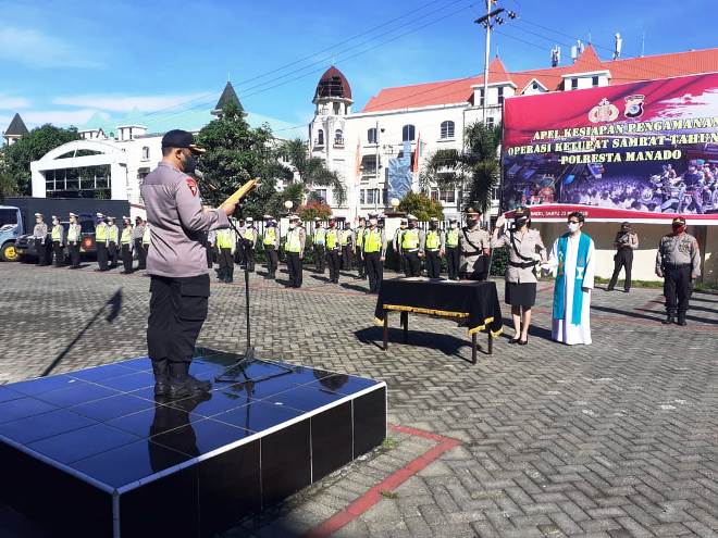 Kapolresta Manado AKBP Elvianus Laoli Pimpin Sertijab Kasatlantas