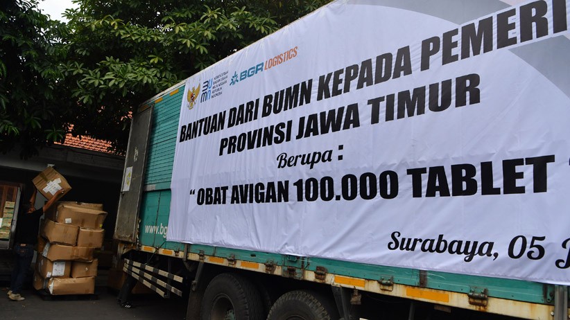 100.000 Tablet Avigan Dikirim ke Jawa Timur untuk Pengobatan Pasien Covid-19 - Bagian 1