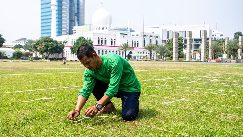 Begini Persiapan Salat Idul Adha di Masjid Al Azhar, Daya Tampung 50 Persen - Bagian 1