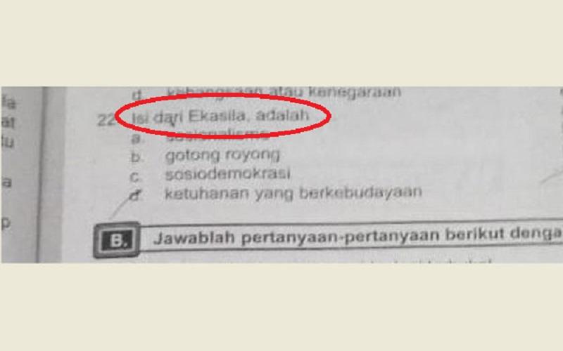 Buku PKn SMP di Sragen Ditarik dari Peredaran Gegara Muat Soal Ekasila