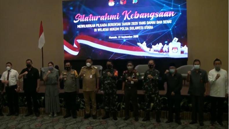 Hadiri Silaturahmi Kebangsaan Pilkada Damai 2020 di Sulut, Ini Kata Olly dan VAP