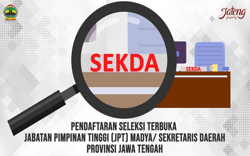 Jabatan Sekda Provinsi Jateng Dilelang, Pendaftaran Dibuka Hari Ini