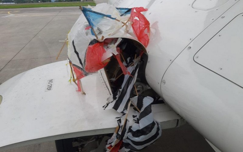 Roda Pesawat Citilink Tersangkut Layangan saat Mendarat di Adisutjipto