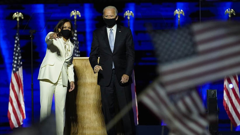Foto Joe Biden dan Kamala Harris Pidato Kemenangan Pilpres AS 2020 - Bagian 1