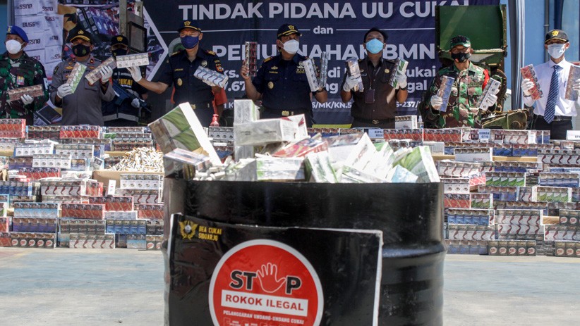 Jutaan Batang Rokok Ilegal Dimusnahkan Bea Cukai Sidoarjo - Bagian 2