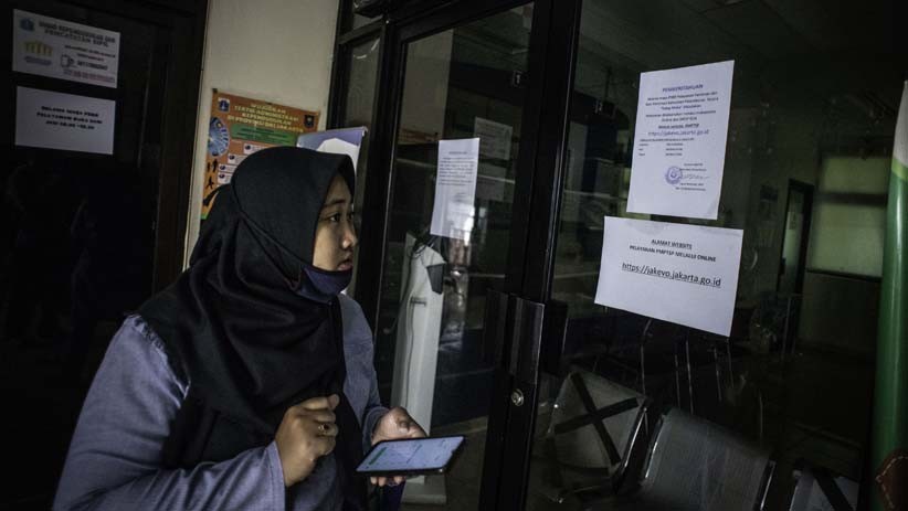 Suasana Kantor Kelurahan Petamburan Tutup karena Lurah Positif Covid-19 - Bagian 2