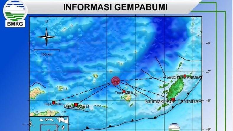 Gempa Bumi M4,8 Guncang Maluku Barat Daya, Tidak Berpotensi Tsunami