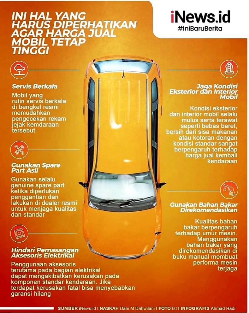 Infografis 5 Tips agar Harga Jual Kembali Mobil Tinggi
